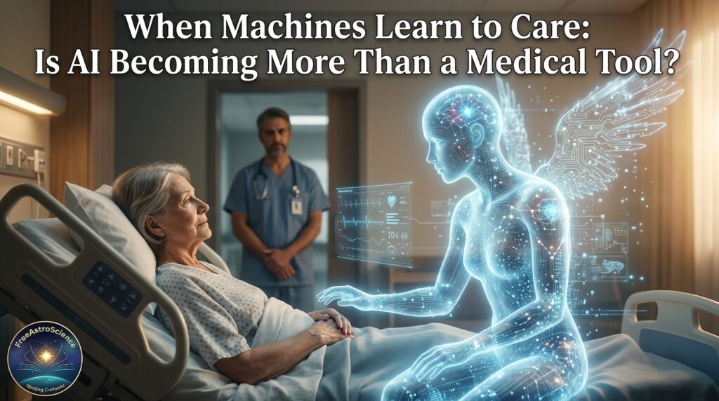 AI assisting patient in hospital setting