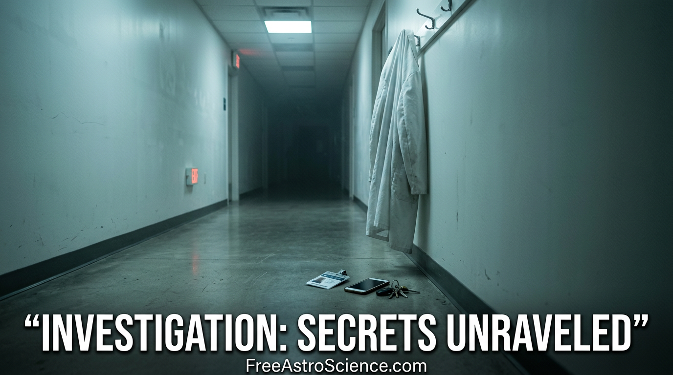 Empty hallway with a lab coat