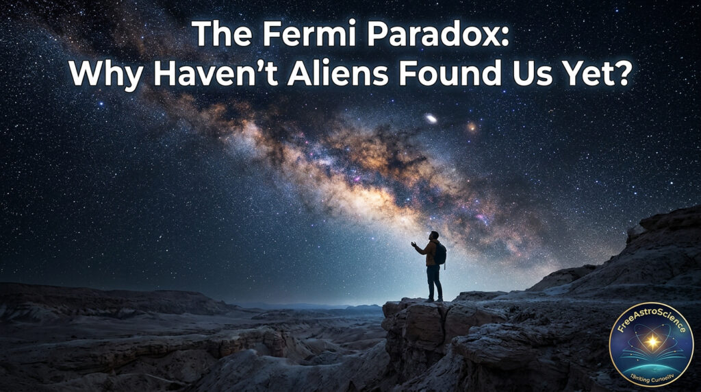 Person gazing at starry galaxy