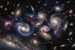 Galaxies shaped by cosmic location just 1.2 billion years after the Big Bang